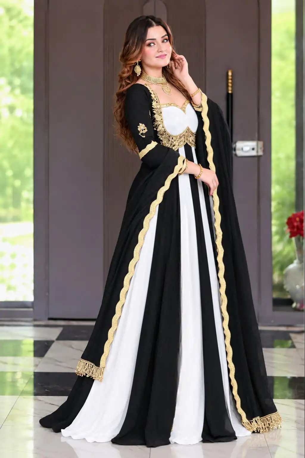 ND 5072 Black Fendy Silk Gown with Embroidery Work & Sequins Work. Special Price ₹2849. Delivery 4-6 Working Days. Shop now. | Bollywood Gowns, Creative Gowns, Designer Gowns, Embroidered Gowns, Gowns, Party Wear Gowns