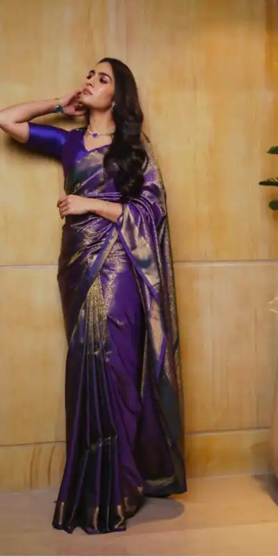 KPR 238 Purple Soft Lichi Silk Cloth. With Lace Work & Lace Border Saree . Grab it for ₹1599. Delivery 4-6 Working Days. Shop now. | Bollywood Sarees, Creative Sarees, Designer Sarees, Embroidered Sarees, Ethnic Saree, Modern Digital sarees, Party Wear Sarees, Sarees