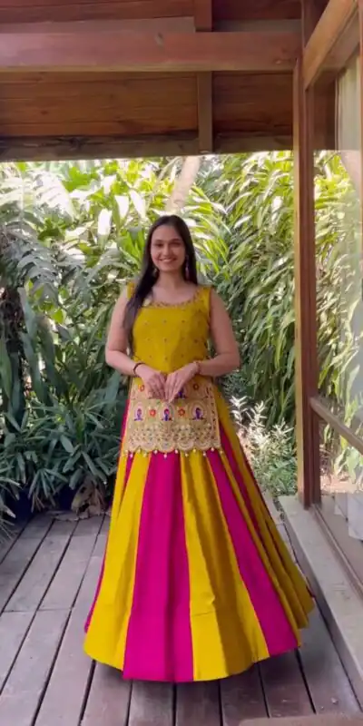 PC 592 Yellow in Color Vichitra Silk Embroidery Work Lehenga Choli . Now at just ₹3149. Delivery 4-6 Working Days. Shop now. | Bollywood Lehenga, Creative Lehenga, Designer Lehenga, Embroidered Lehenga, Lehenga, Party Wear Lehenga