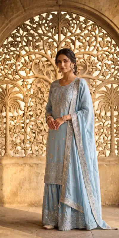 WW 1243 Blue NC Zimmy Silk Salwar Suit Perfect for Wedding, Party, Baby Shower, Festival Celebrations, Pongal – . Grab it for ₹2449. Delivery 4-6 Worki | Jump Suits, Straight Suits, Casual Suits, Creative suits, Designer Suits, Palazzo Suits, Party Wear Suits, Patiala Suits, Salwar suit
