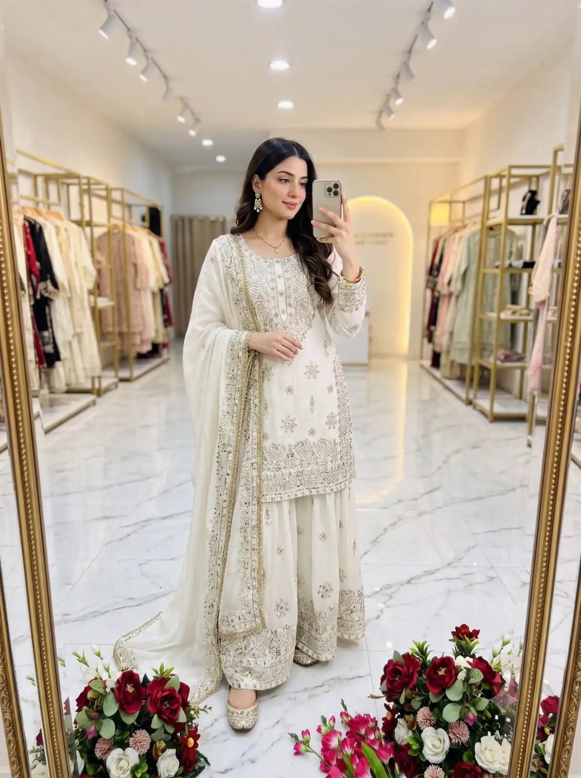 WW 1243 White NC Zimmy Silk Salwar Suit Perfect for Wedding, Party, Baby Shower, Festival Celebrations, Pongal – . Grab it for ₹2449. Delivery 4-6 Worki | Jump Suits, Straight Suits, Casual Suits, Creative suits, Designer Suits, Palazzo Suits, Party Wear Suits, Patiala Suits, Salwar suit