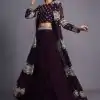 Magnificent Purple Color Heavy Georgette Lehenga Choli With Jacket