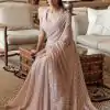 Pretty Light Pink Color Heavy Sequence Work Party Wear Saree