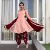 Dazzling Pretty Pink Color Heavy Georgette Work Sharara Set