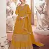Adorable Yellow Color Georgette With Embroidery Sharara Suit