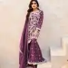 Artful Wine Color Heavy Georgette Embroidered Work Sharara Suit