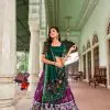 Attractive Purple Color Tussar Silk Patola Printed Lehenga Choli