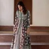 Beautiful Red Color Cotton Slub Embroidery Work Sharara Suit