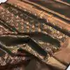 Dazzling Grey Color Soft Lichi Silk Border And Rich Pallu Saree
