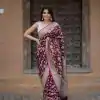 Decorative Maroon Color Soft Lichi Silk With Ordinary Design Saree