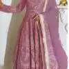 Dreamy Wine Color Heavy Net with sequence And Embroidery Work Anarkali Suit