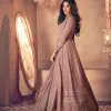 Glamorous Brown Color Heavy Georgette with Santoon And Embroidery Designer Work Suit