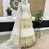Stunning White Color Faux Georgette With Embroidery Sequence Work Lehenga Choli