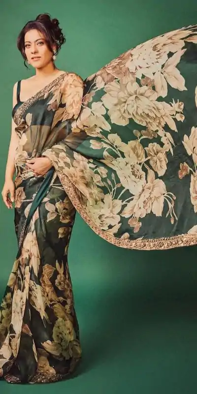 Mesmerizing Green Color Premium Georgette Digital Printed Saree