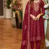Mesmerizing Maroon Color Rayon Embroidery Work Printed Kurti