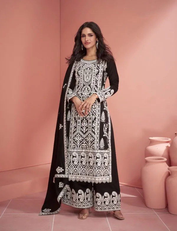 Miracle Black Color heavy sequence Embroidery work Salwar Suit