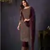 Awesome Purple Heavy Rangoli With Coding Sequence Embroidery Work Salwar Suit