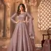 Beautiful Brown Color Sequence With Embroidery Work Gown