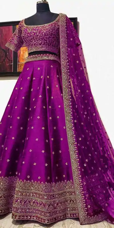 elegant-pink-color-embroidery-sequence-work-festive-lehenga-choli