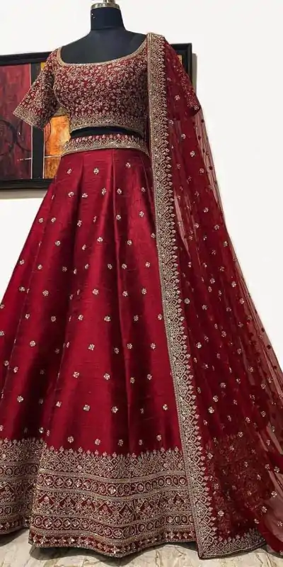 elegant-red-color-embroidery-sequence-work-festive-lehenga-choli