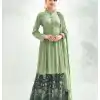 Latest Green Color Georgette With Embroidery Work Sharara Suit