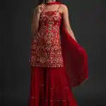 magnificent-red-colour-georgette-with-real-mirror-work-sharara