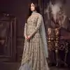 Maisha Women's Wear Off White Color Heavy Net Embroidered Stone Work Sharara Suit