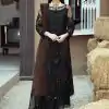 New Exclusive Black & Brown Faux Georgette Salwar Suit