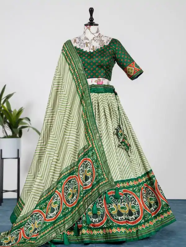 new-exclusive-green-color-silk-with-heavy-tassels-lehenga-choli