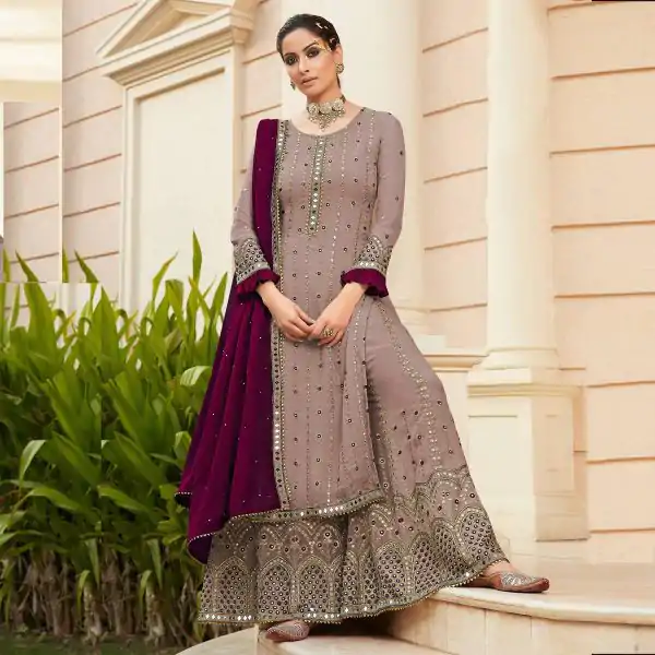 pink-wine-georgette-embroidered-sharara-suit-with-real-mirror-work
