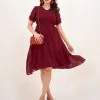 Aesthetically Pleasing Red Color Heavy Georgette Butti Kurti