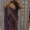 Alluring Purple Color Jimmy choo Thread Sequence Work Saree