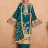 Beautiful Blue Color Chinon Coding Embroidery Salwar Suit