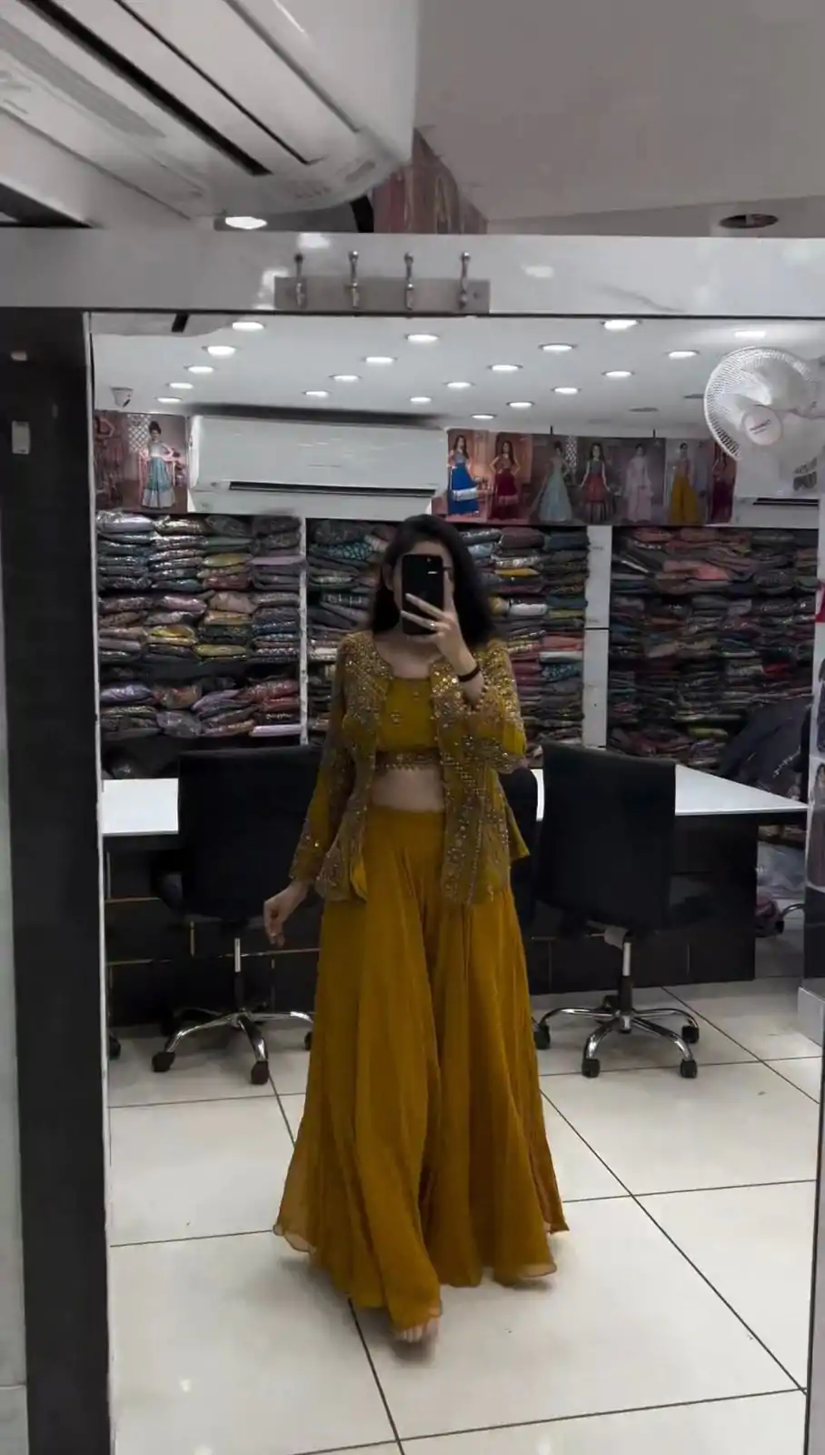 Beautiful Yellow Color Georgette Thread Sequence Salwar Suit