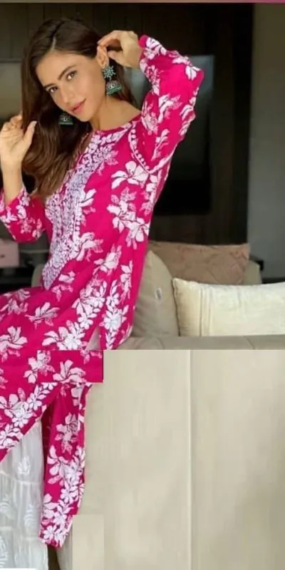Dazzling Pink Color Georgette Fancy Digital Printed Salwar Suit