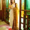 Dazzling White Georgette Embroidery Sequence Sharara Suit