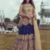 Fine Navy Blue Net Coding sequence Embroidery Lehenga Choli