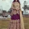 Fine Purple Net Coding sequence Embroidery Lehenga Choli