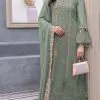 Glamorous Light Green Color Georgette Embroidery Salwar Suit