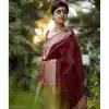 Glamorous Maroon Color Soft Lichi Silk Beautiful Rich Pallu Saree