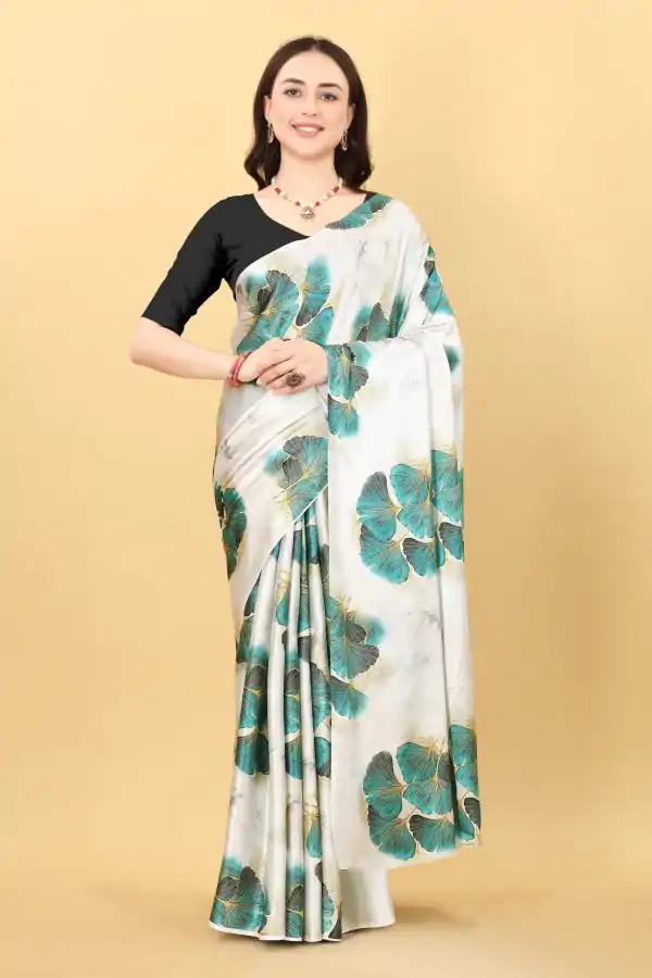 Graceful White Color Devsena Soft Silk Saree Digital Printed Saree