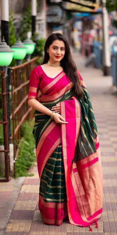 Mesmerizing Pink Color Soft Lichi Silk Jacquard Rich Pallu Saree