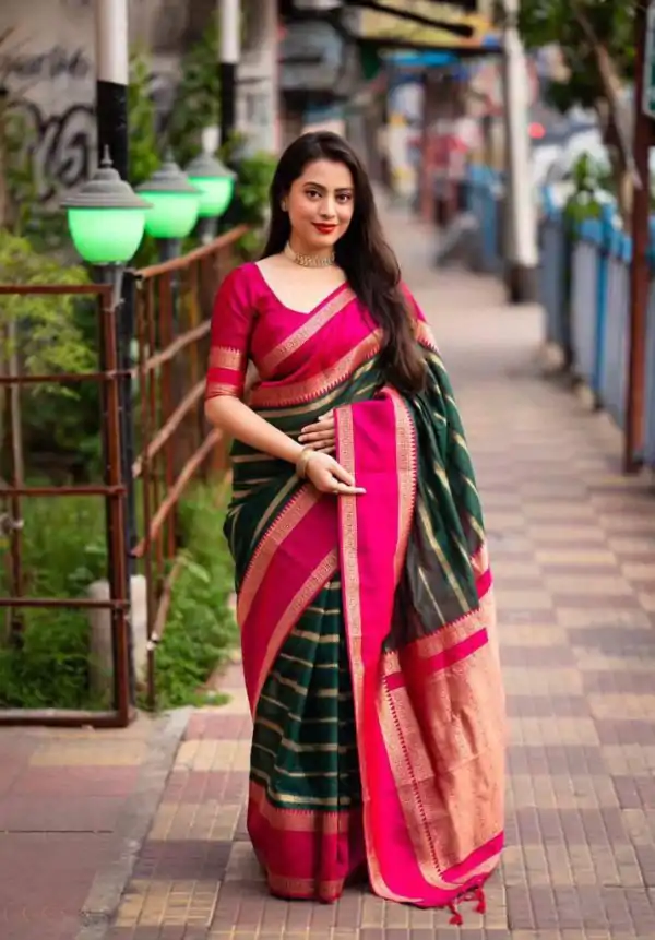 Mesmerizing Red Color Soft Lichi Silk Jacquard Rich Pallu Saree