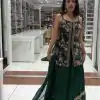 New Green Foix Georgette Rivet Moti Digital Printed Lehenga Choli