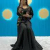 Nice Black Color Fiona Silk Koti / Blazer Embroidery Salwar Suit
