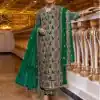 Perfect Green Color Georgette Coding Embroidery Stone Kurti