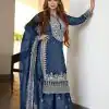 Pretty Blue Color Georgette Embroidery Sequence Salwar Suit