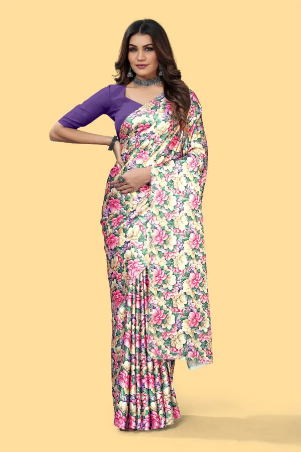 Pretty Pink Color Devsena Soft Silk Digital Printed Saree
