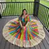 Resplendent Multi Color Foix Georgette With Digital Printed Gown