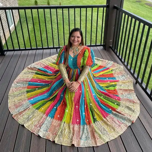 Resplendent Multi Color Foix Georgette With Digital Printed Gown